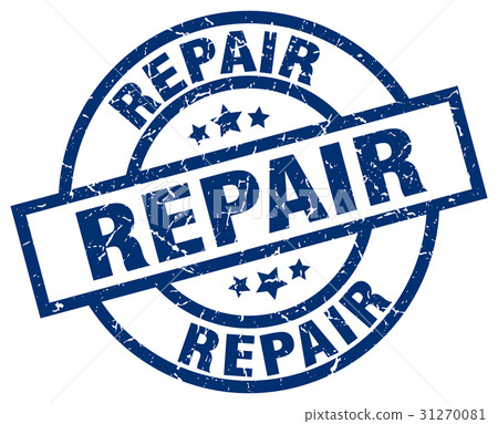 repair blue round grunge stamp - Stock Illustration [31270081] - PIXTA