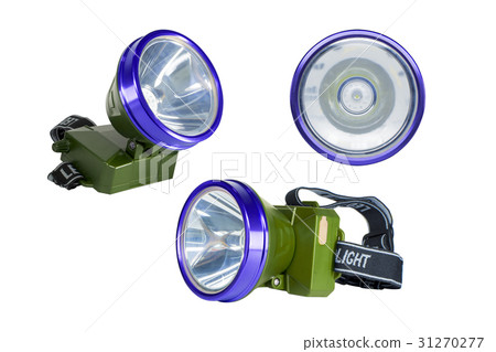 LED Headlamp isolated. 31270277