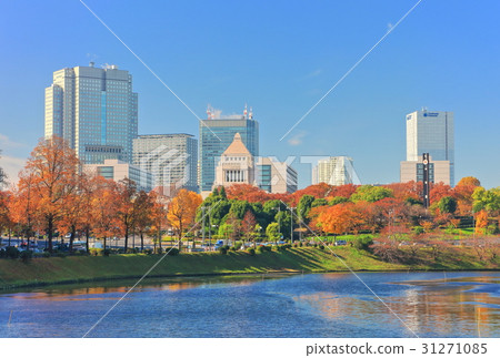 議會議院和秋葉Sakurada護城河 議會議院和秋葉Sakurada護城河 31271085