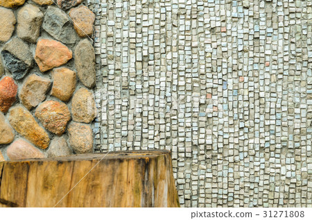 Wall with various finishes with natural stone Wall with various finishes with natural stone 31271808