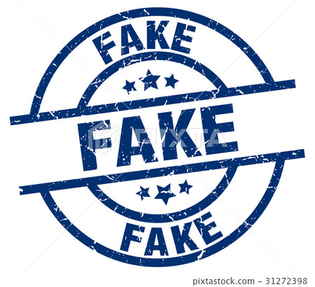 fake blue round grunge stamp - Stock Illustration [31272398] - PIXTA