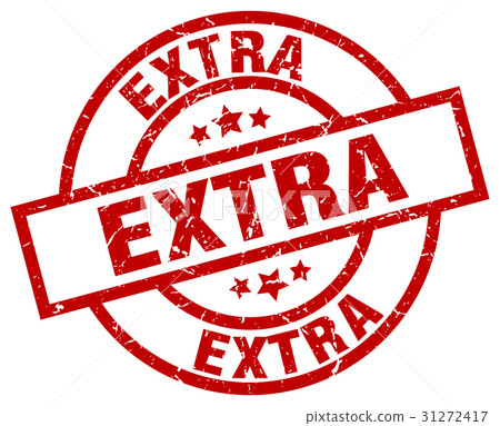 extra round red grunge stamp - Stock Illustration [31272417] - PIXTA