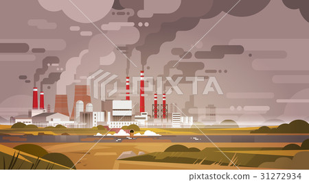 Nature Pollution Plant Pipe Dirty Waste Air And Nature Pollution Plant Pipe Dirty Waste Air And 31272934