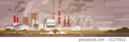 Nature Pollution Plant Pipe Dirty Waste Air And Nature Pollution Plant Pipe Dirty Waste Air And 31273012