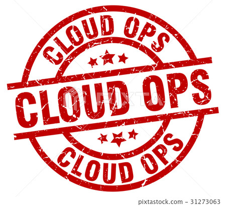 cloud ops round red grunge stamp cloud ops round red grunge stamp 31273063