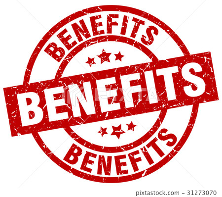 benefits round red grunge stamp benefits round red grunge stamp 31273070
