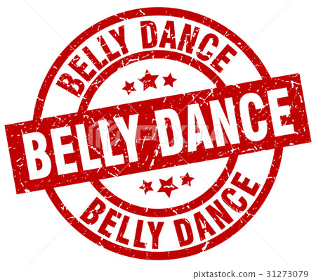 belly dance round red grunge stamp belly dance round red grunge stamp 31273079