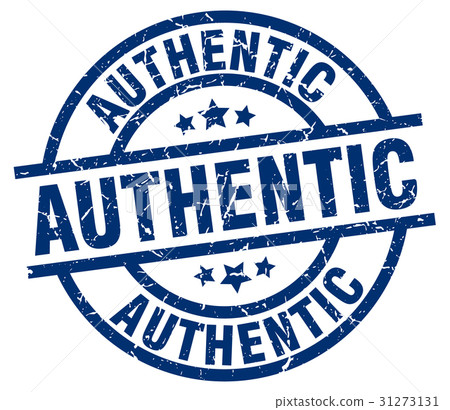 authentic blue round grunge stamp - Stock Illustration [31273131] - PIXTA
