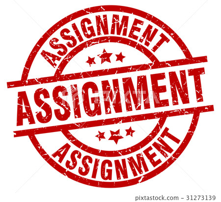 assignment round red grunge stamp - Stock Illustration [31273139] - PIXTA