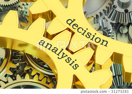 decision analysis concept on the gearwheels 31273281