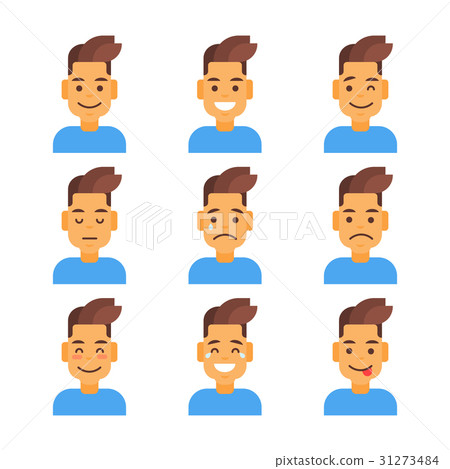 Profile Icon Male Different Emotion Set Avatar 31273484