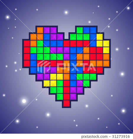 Heart old video game design - Stock Illustration [31273916] - PIXTA