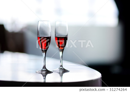 Two glasses of wine or another alcoholic beverage Two glasses of wine or another alcoholic beverage 31274264