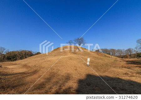 Iwakaya Kofun的風景在冬天 31274620