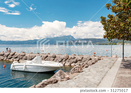 Summer morning on Lake Garda. Italy, Europe. It is Summer morning on Lake Garda. Italy, Europe. It is 31275017