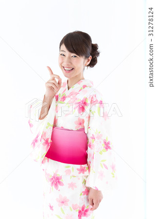 A woman in a yukata A woman in a yukata 31278124