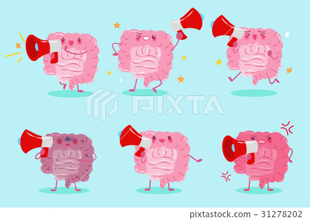 cute cartoon intestine 31278202