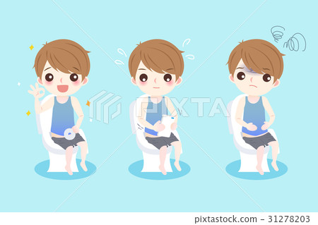 man with constipation - Stock Illustration [31278203] - PIXTA
