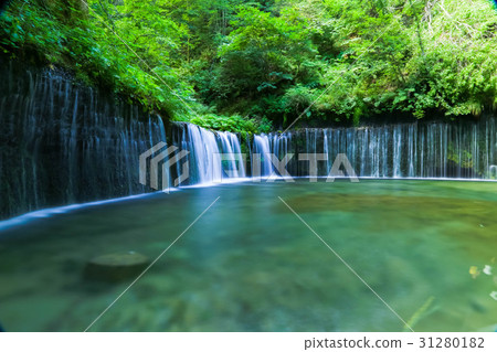 Karuizawa Shiraito Falls 06 Stock Photo