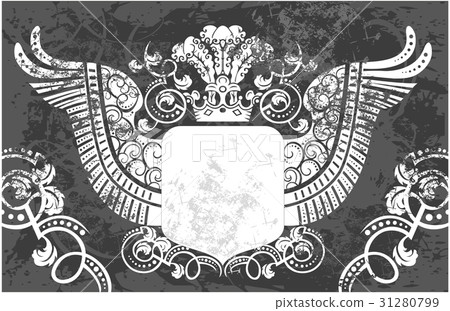 Decorative frame with crown Decorative frame with crown 31280799