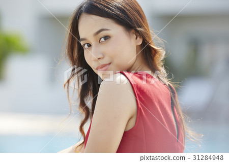 A photo of a beautiful woman smiling A photo of a beautiful woman smiling 31284948