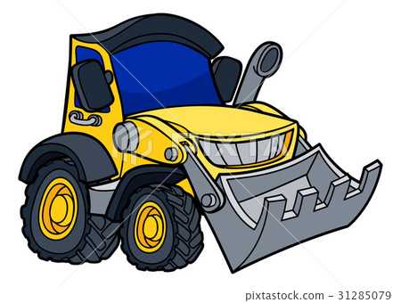 Cartoon Bulldozer Digger Cartoon Bulldozer Digger 31285079