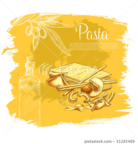 Italian pasta vector poster for restaurant 31285489