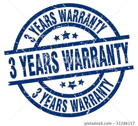 3 years warranty blue round grunge stamp 3 years warranty blue round grunge stamp 31286157