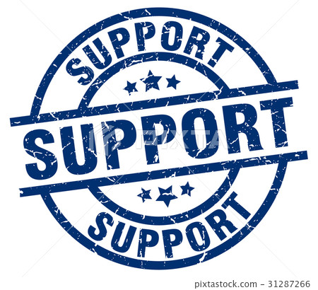 support blue round grunge stamp-插圖素材 [31287266] - PIXTA圖庫