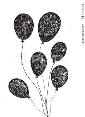 Vector hand drawn doodle balloons. Vector hand drawn doodle balloons. 31288023