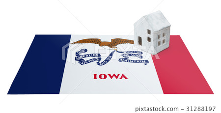 Small house on a flag - Iowa 31288197