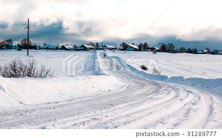 winter in russian village 31289777