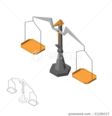 Scales in form of abstract bird. Isolated on white 31290317