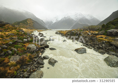 Landscape of Mount Cook track Landscape of Mount Cook track 31290585