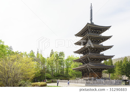 Definition of Spring where fresh green shines Five-storied pagoda of Shanxi Temple 31290883