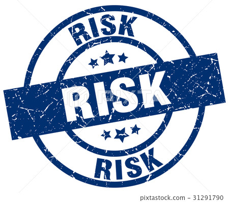 risk blue round grunge stamp - Stock Illustration [31291790] - PIXTA