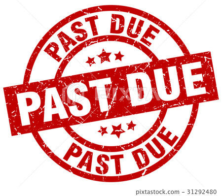 past due round red grunge stamp 31292480