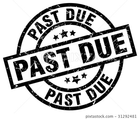 past due round grunge black stamp 31292481