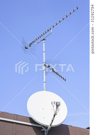 TV aerial and satellite dish 31292784