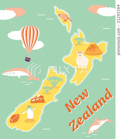Vintage tourist poster of New Zealand 31293164