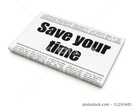 Timeline concept: newspaper headline Save Your 31293485