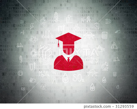 Science concept: Student on Digital Data Paper 31293559