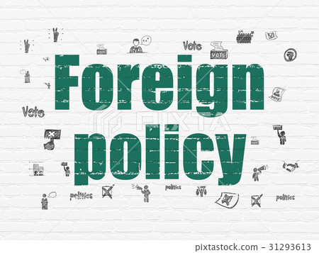 Political concept: Foreign Policy on wall 31293613