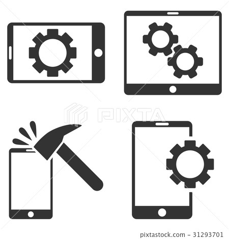 Mobile Options Vector Flat Icon Set Mobile Options Vector Flat Icon Set 31293701