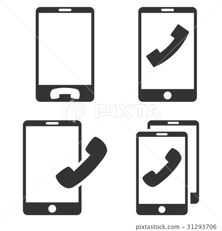 Mobile Phones Vector Flat Icon Set - Stock Illustration [31293706] - PIXTA