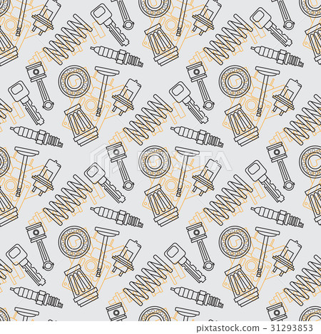 Line flat seamless background pattern with piston Line flat seamless background pattern with piston 31293853