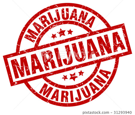 Marijuana Round Red Grunge Stamp - Stock Illustration [31293940] - PIXTA