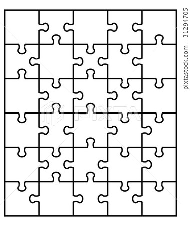 illustration of white puzzle illustration of white puzzle 31294705