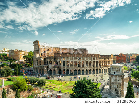 Panoramic view the Colosseum (Coliseum) in Rome 31296060