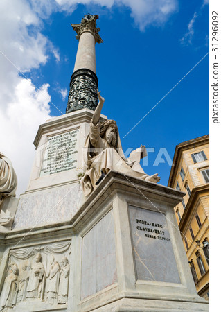 Immaculate column, Square Piazza di Spagna in Rome 31296092